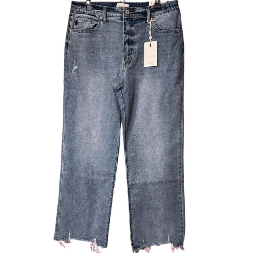 KanCan Light Wash High Rise Slim Wide Leg Jeans Size 13/30 NWT - Picture 10 of 13